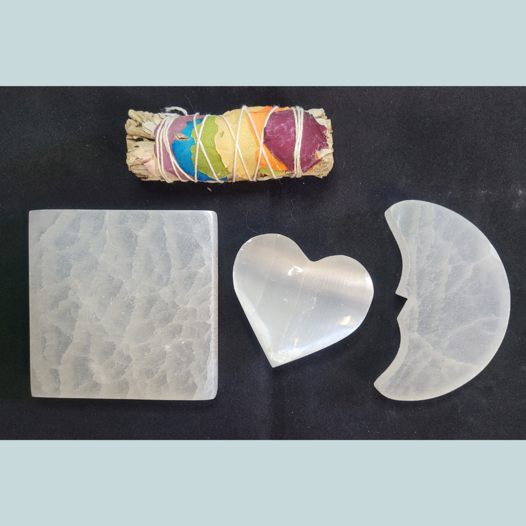 Selenite Moon Charging Plate