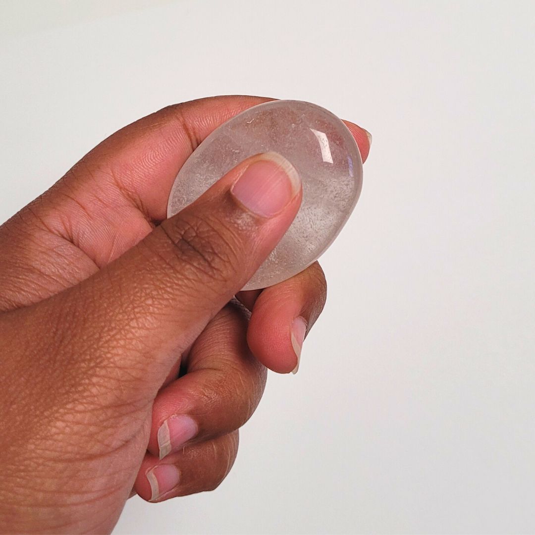 Clear Quartz Palm Stone