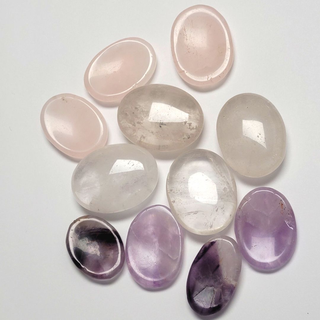 Clear Quartz Palm Stone