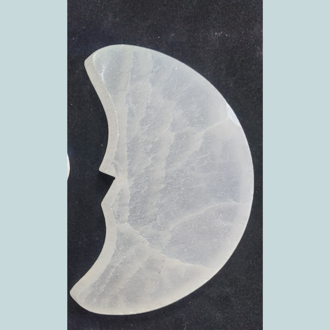 Selenite Moon Charging Plate