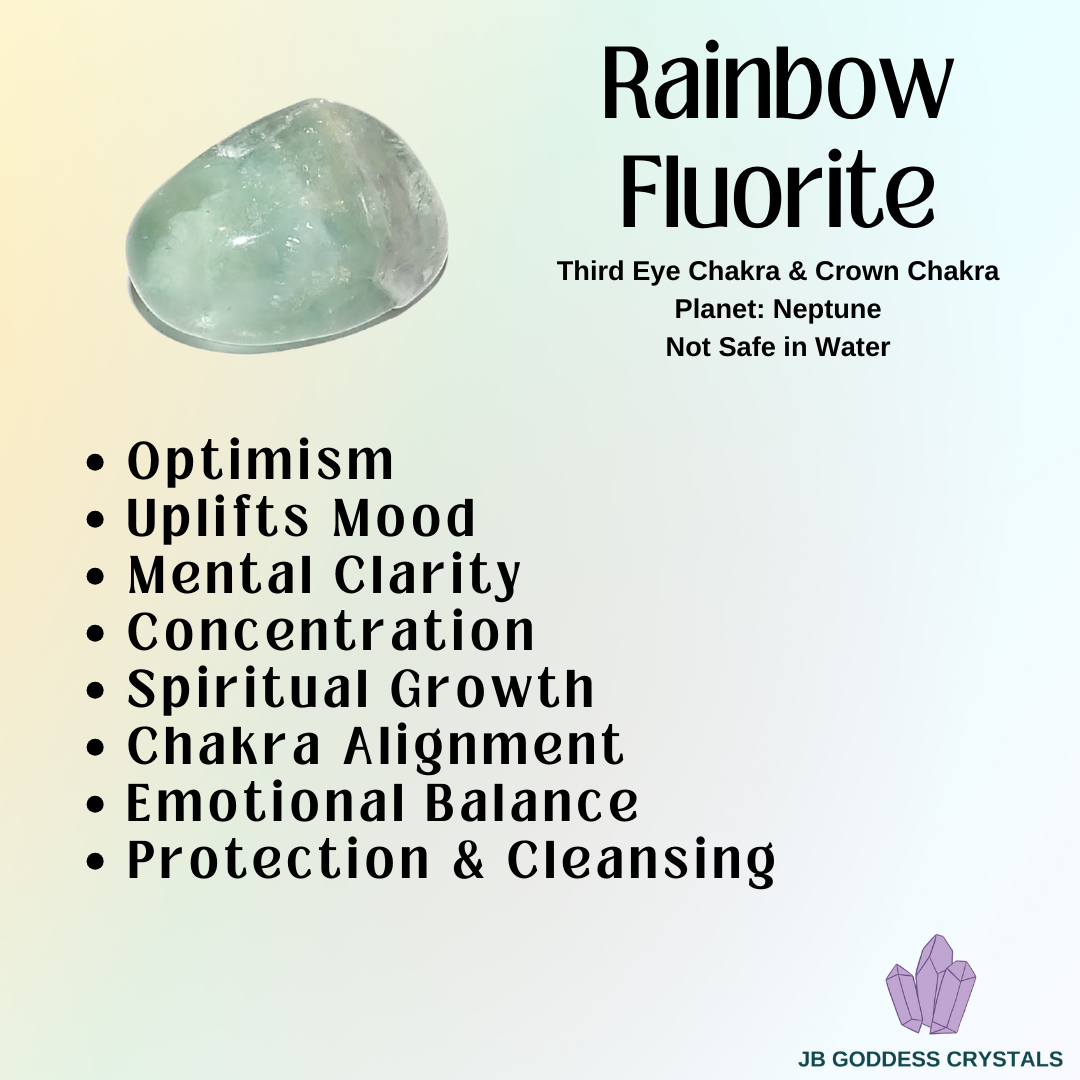 Rainbow Fluorite Crystal Bracelet