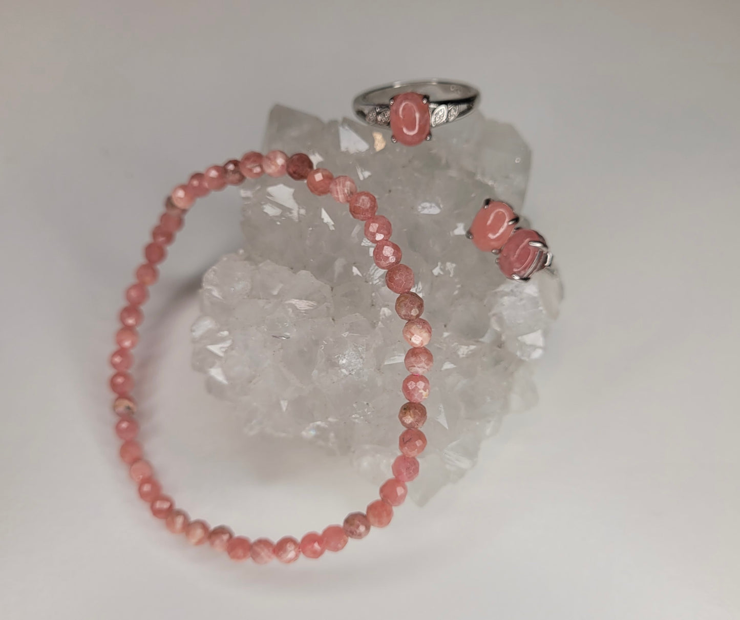 Rhodochrosite Crystal Bracelet